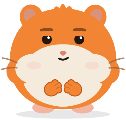 Dibsly, an orange hamster
