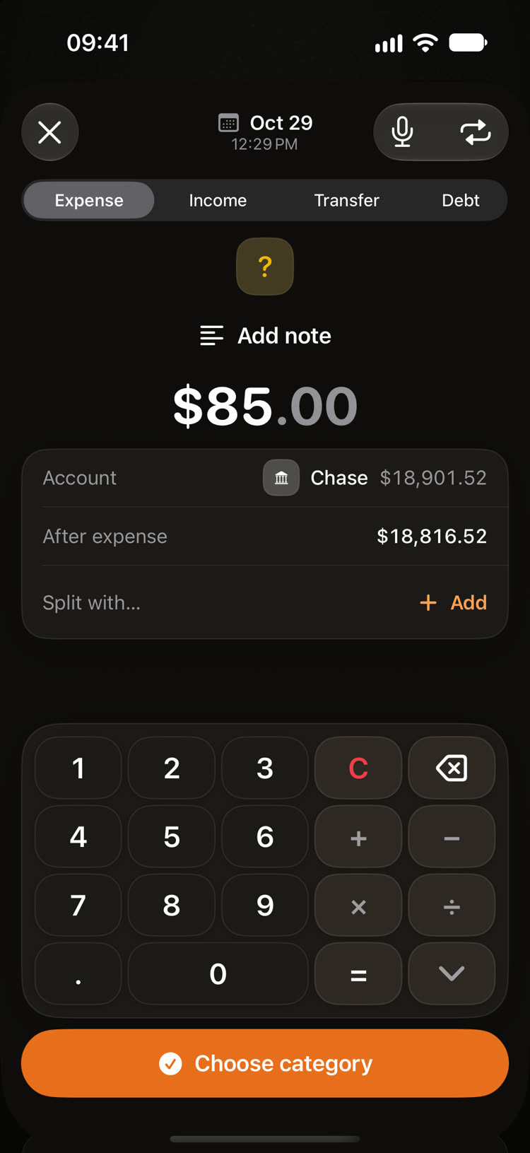 Amount 85