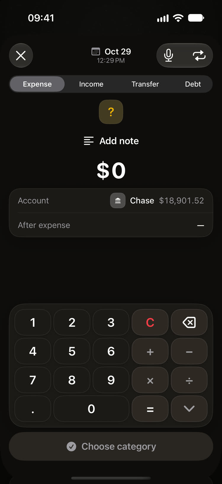A new expense
