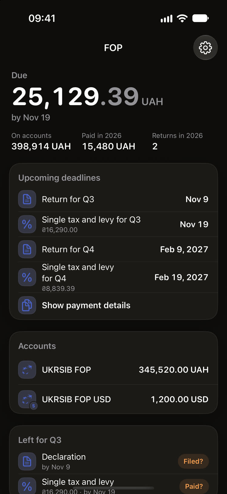 FOP: tax to pay and the next deadlines